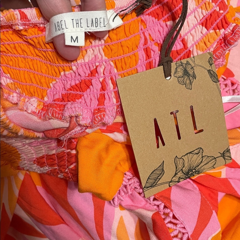 NWT Anthropologie Abel The Label Floral Maxi Dress Charlotte Backless Halter Med - Picture 3 of 9